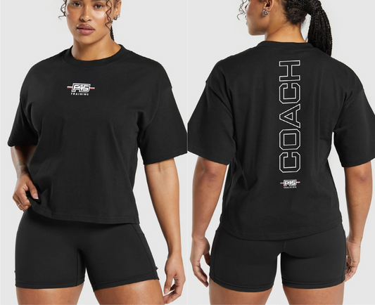 Womens Cropped Black Coach T Shirt